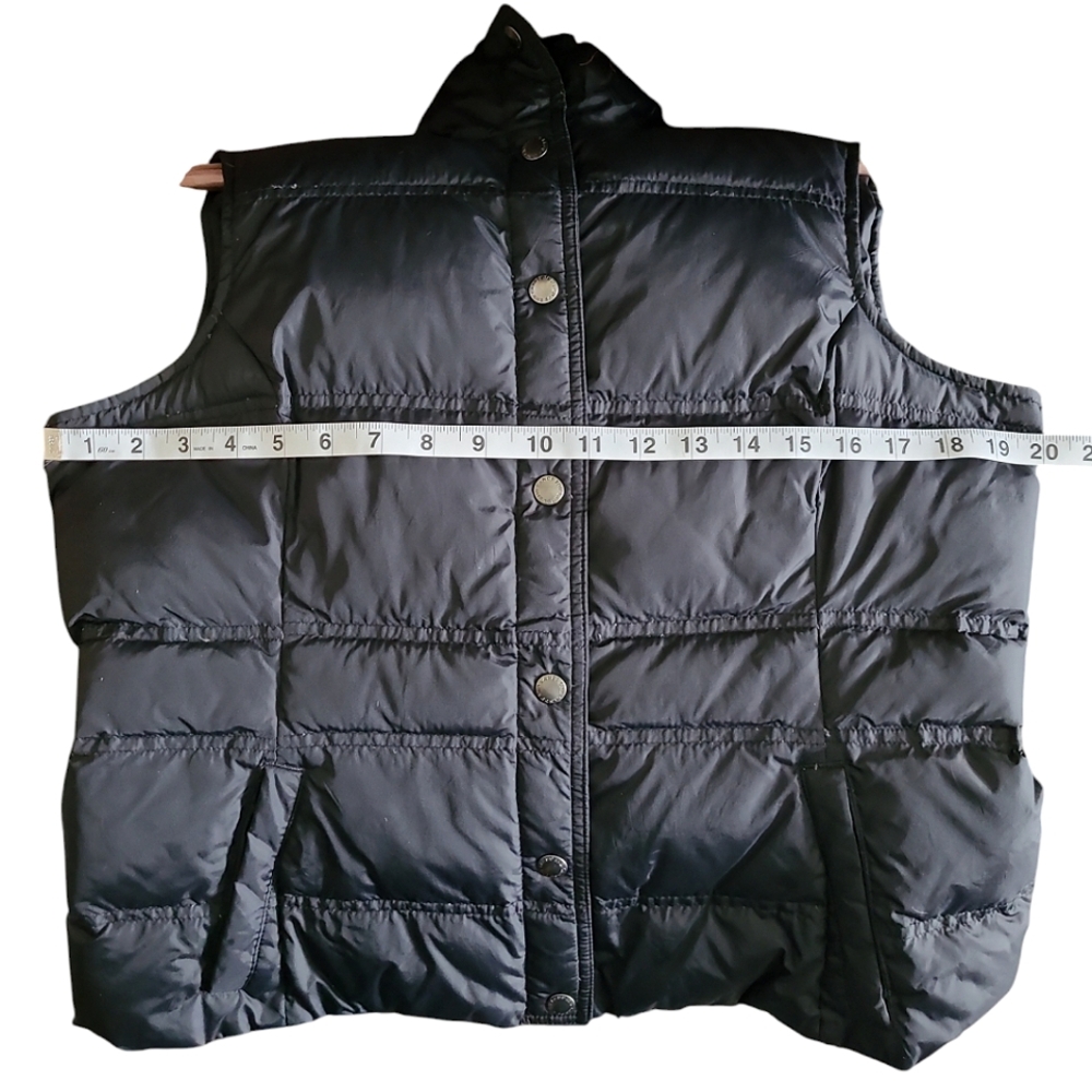 Women's Lands End Down Puffer Vest Warm Winter SP 6-8 Black - Picture 6 of 10